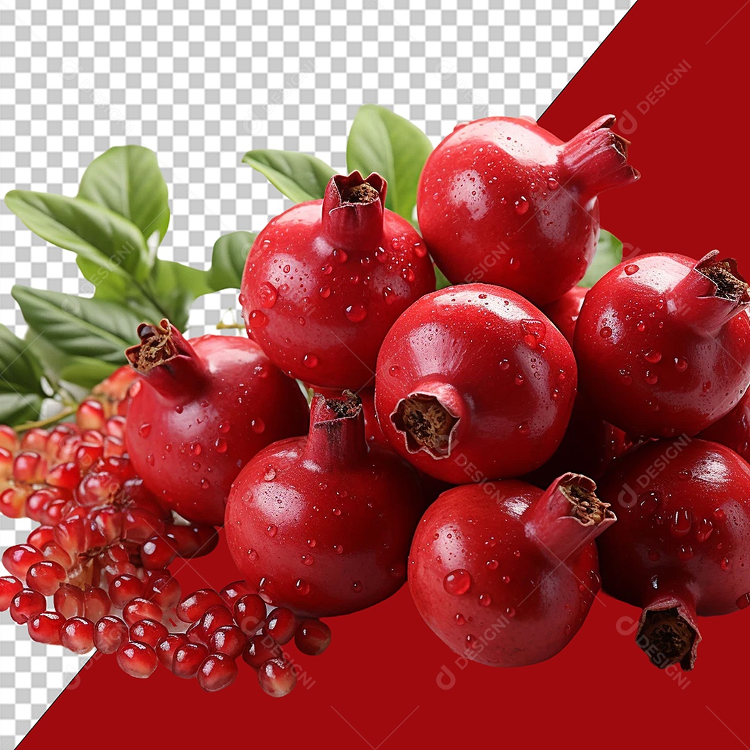 Romã Elemento 3D para Composição PSD