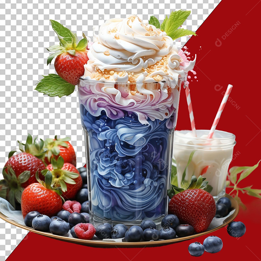 Sorvete Elemento 3D para Composição PSD