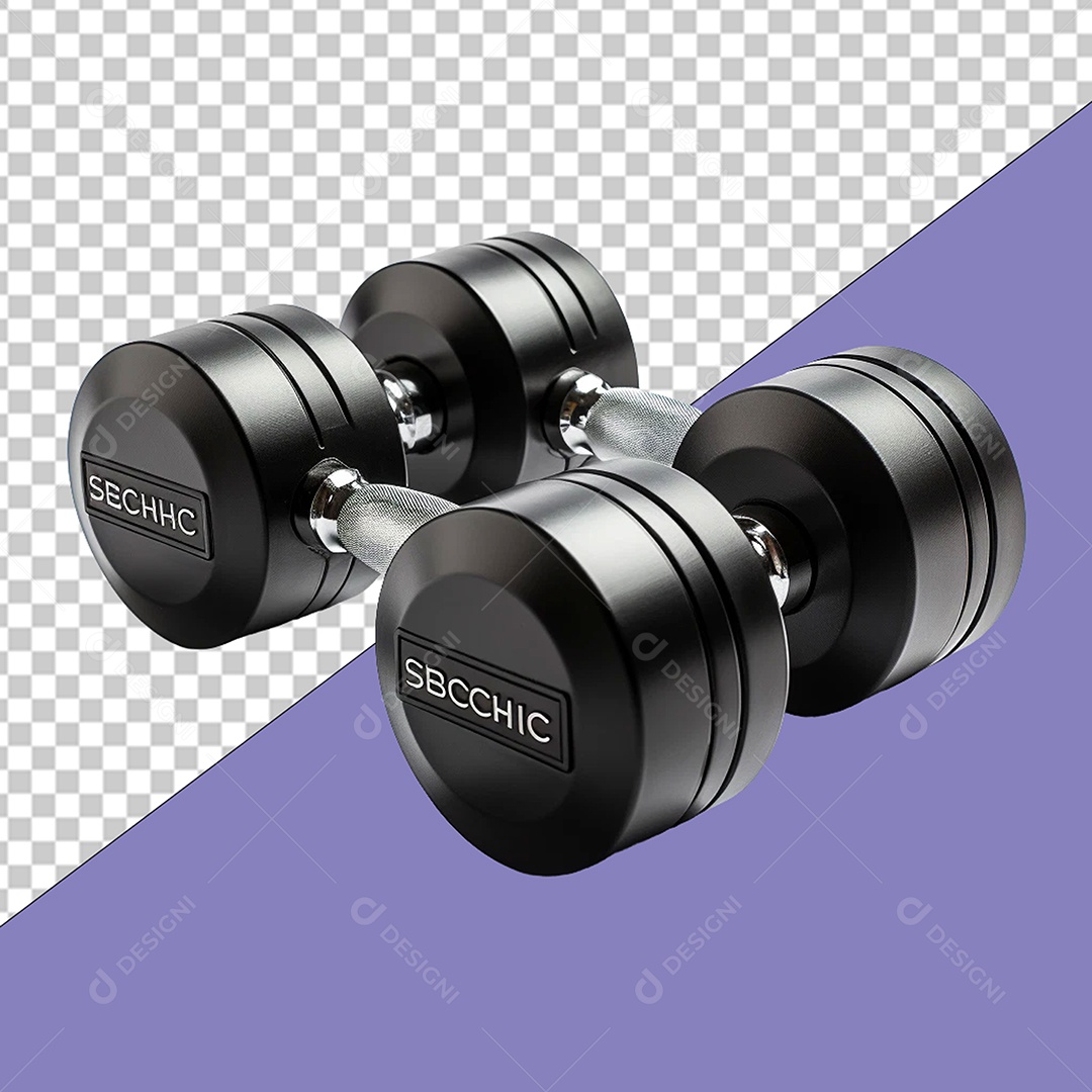 Peso de Academia Halteres Elemento 3D Para Composição PSD
