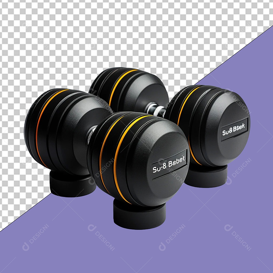 Peso de Academia Halteres Elemento 3D Para Composição PSD