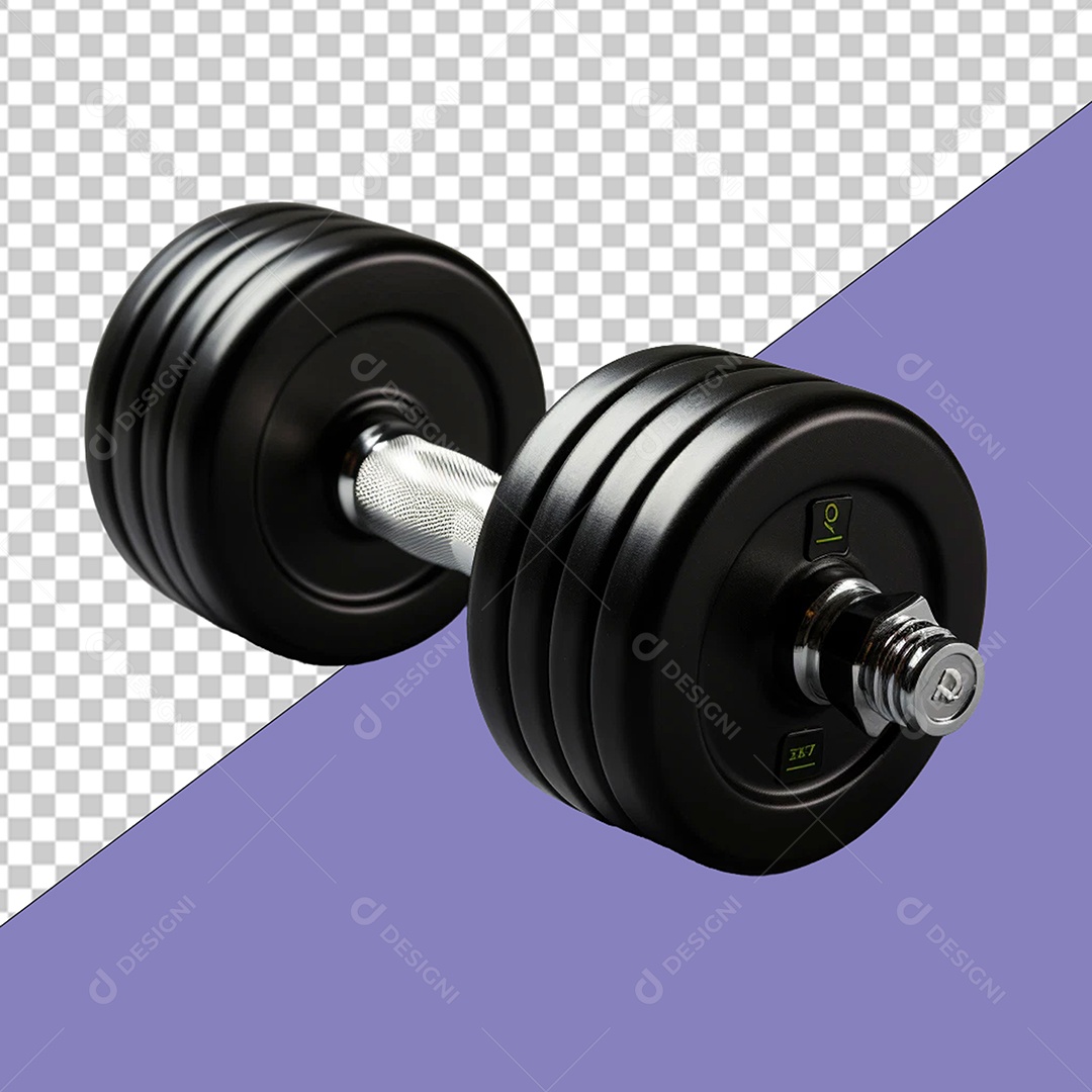 Weight of Gym Dumbbells 3D Element For PSD Composition