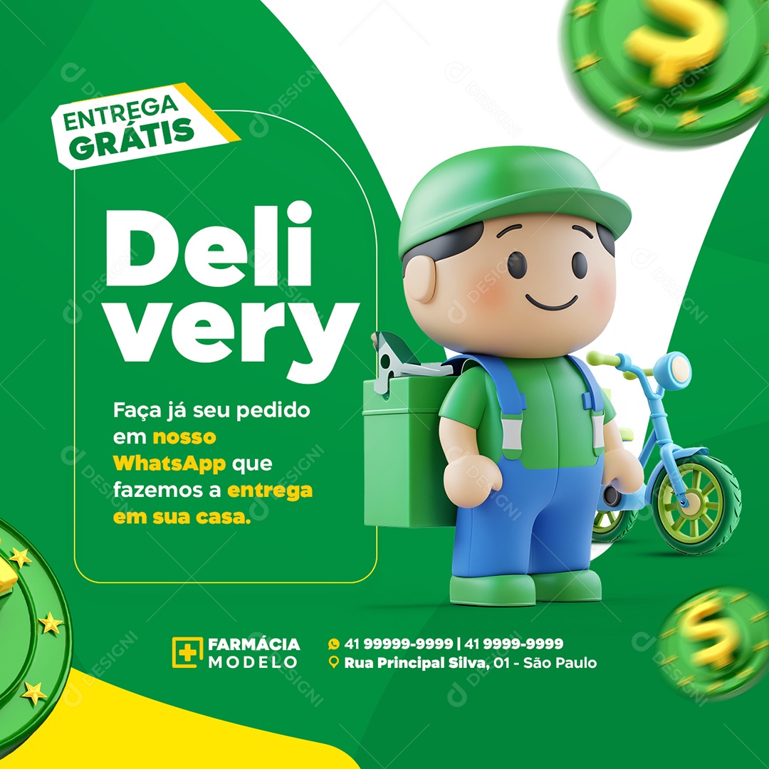 Farmácia Setembro Imbatível Delivery Social Media PSD Editável