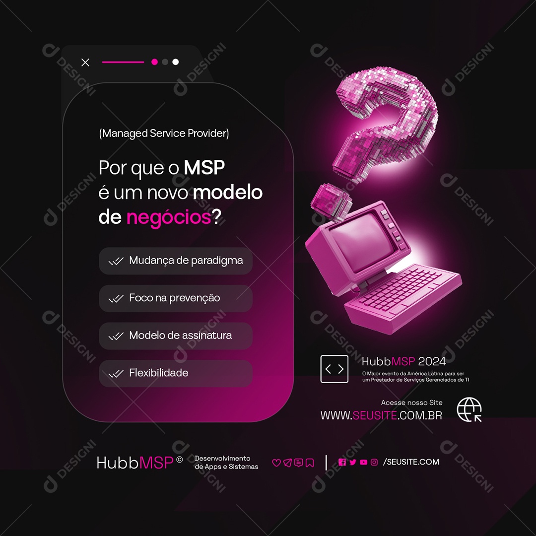 Por Que o MSP é Um Novo Modelo de Negócios Social Media PSD Editável