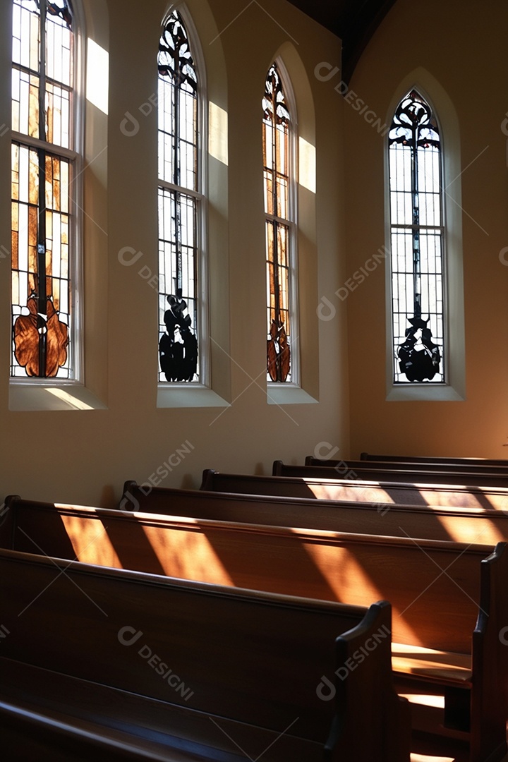 Interior de uma igreja linda