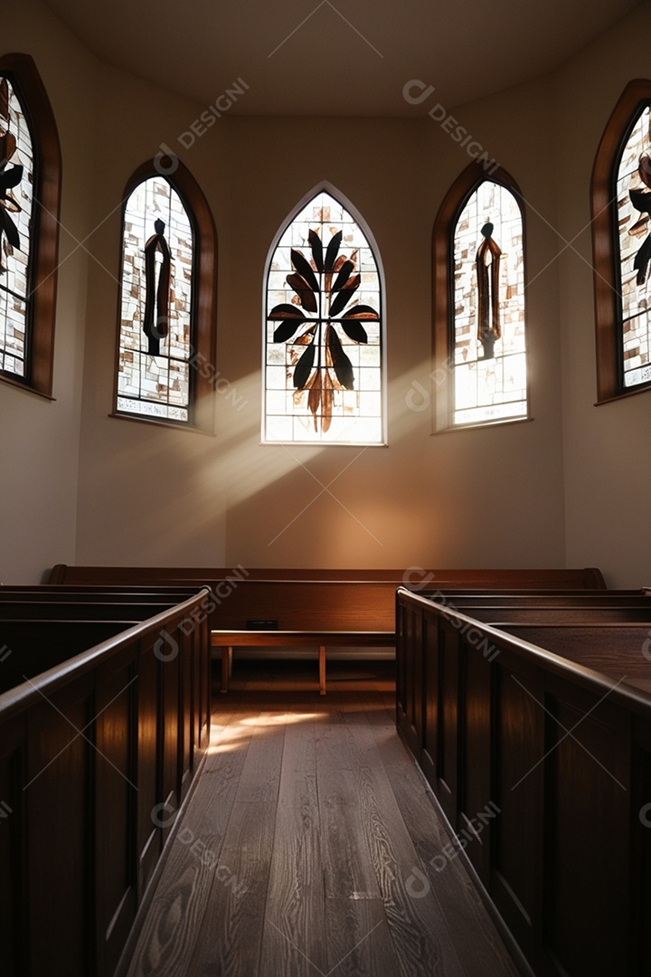 Interior de uma linda catedral