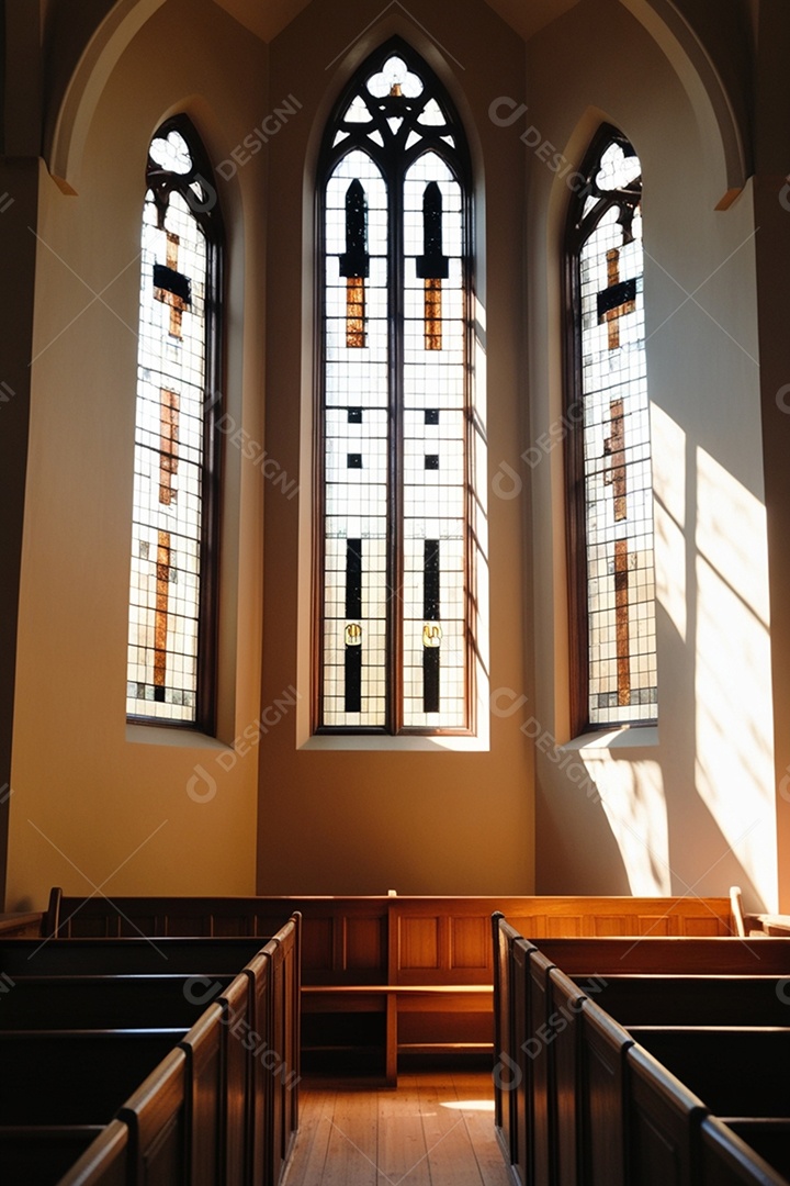 Igreja linda detalhes de janelas