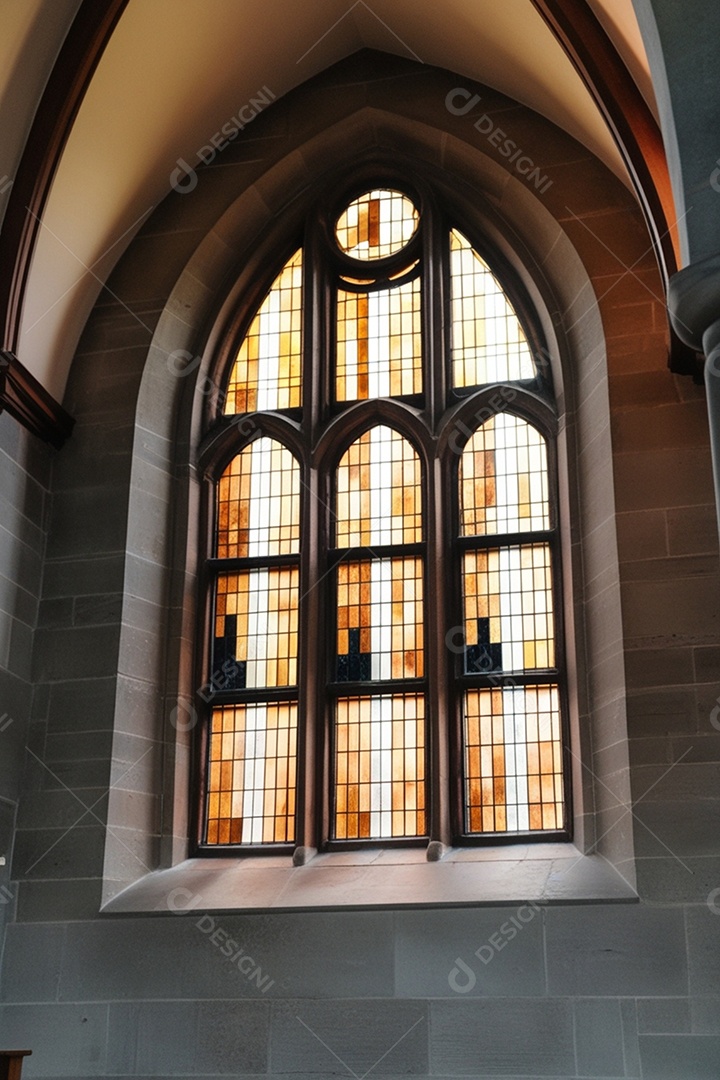 Janela de uma linda catedral