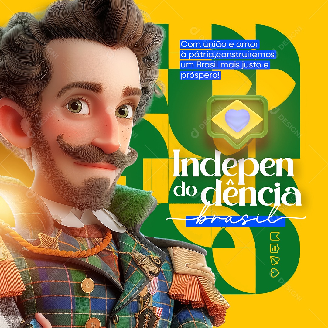Dia da Independência do Brasil Social Media PSD Editável