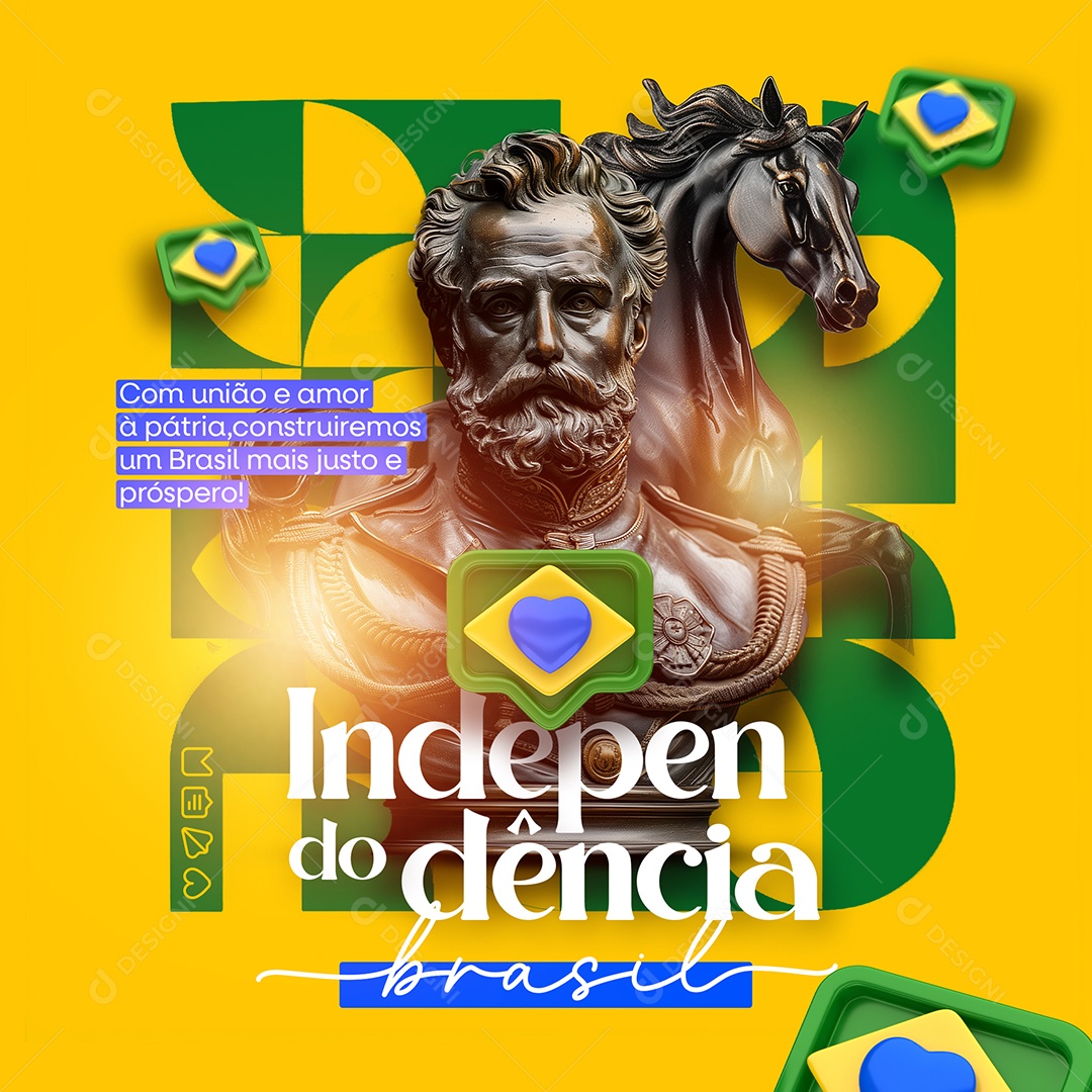 Brazilian Independence Day Social Media PSD Editable