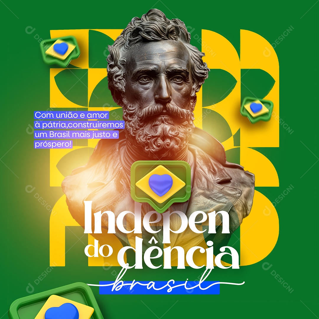 Dia da Independência do Brasil Social Media PSD Editável