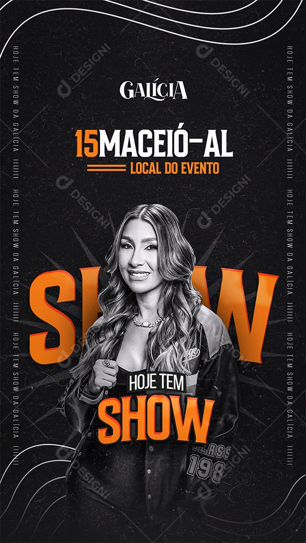 Story Flyer Hojte Tem Show Social Media PSD Editável