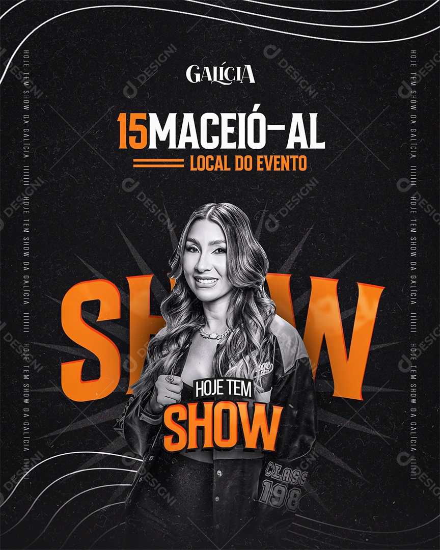 Flyer Hoje Tem Show Social Media PSD Editável