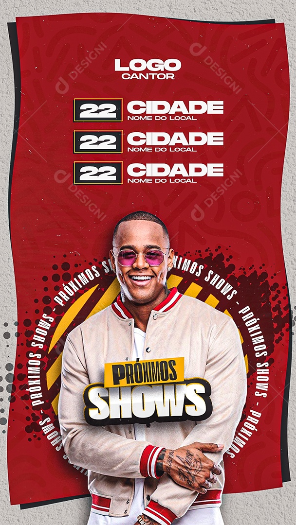 Story Flyer Próximos Shows Social Media PSD Editável