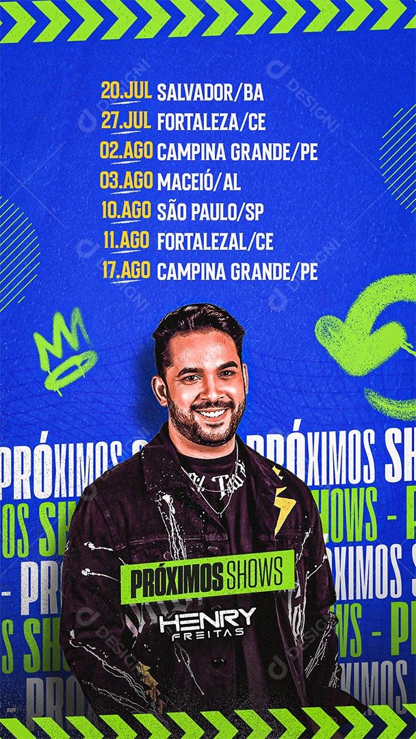 Story Flyer Próximos Shows Social Media PSD Editável
