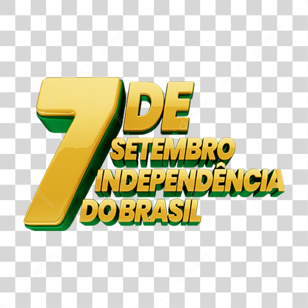 Texto 7 de Setembro Independência do Brasil PNG Transparente