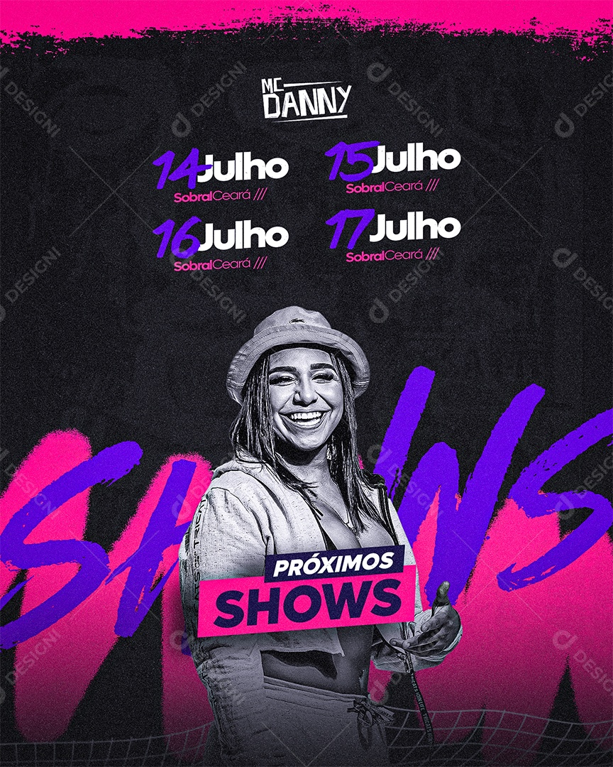 Flyer Próximos Shows Social Media PSD Editável