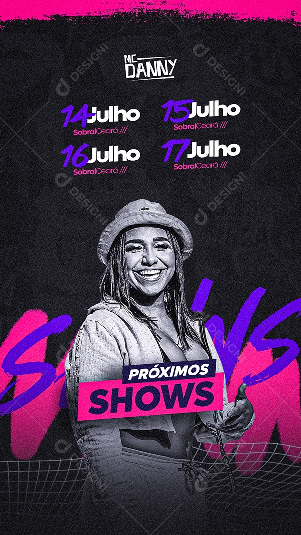 Story Flyer Próximos Shows Social Media PSD Editável