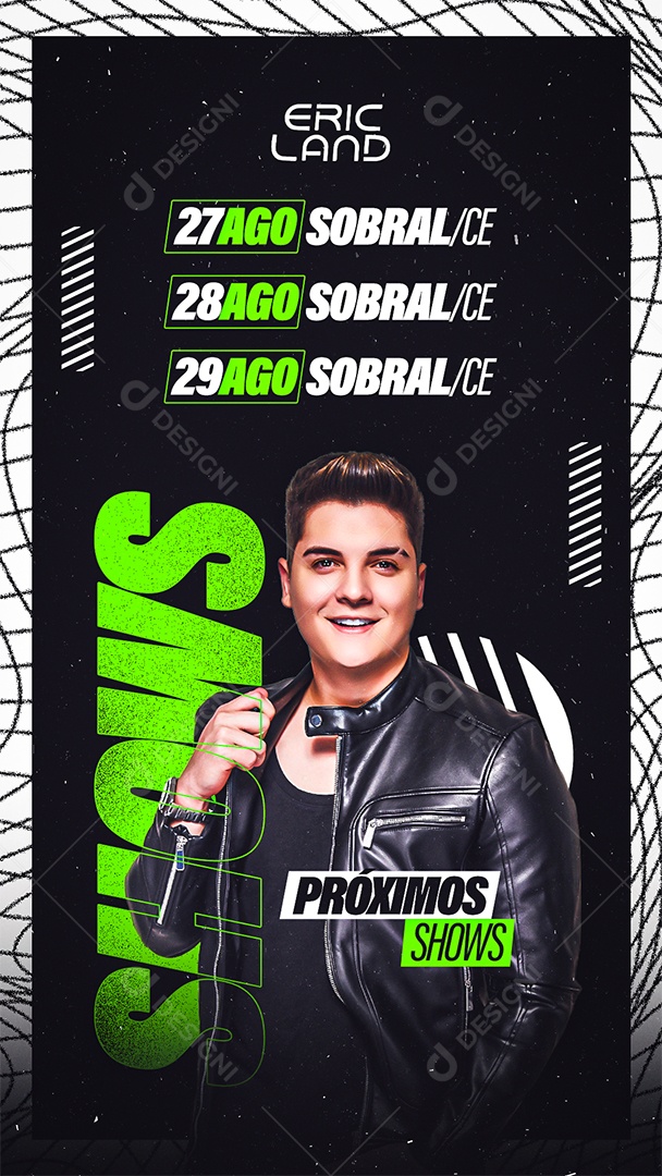 Story Flyer Próximos Shows Social Media PSD Editável