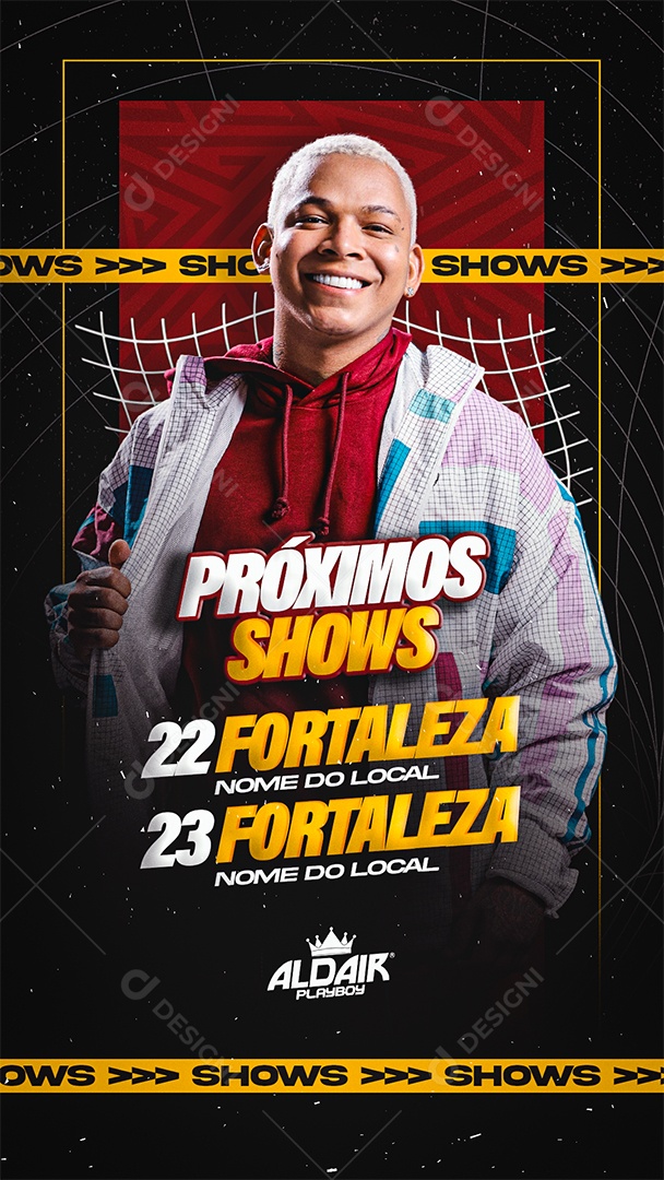 Story Flyer Próximos Shows Social Media PSD Editável