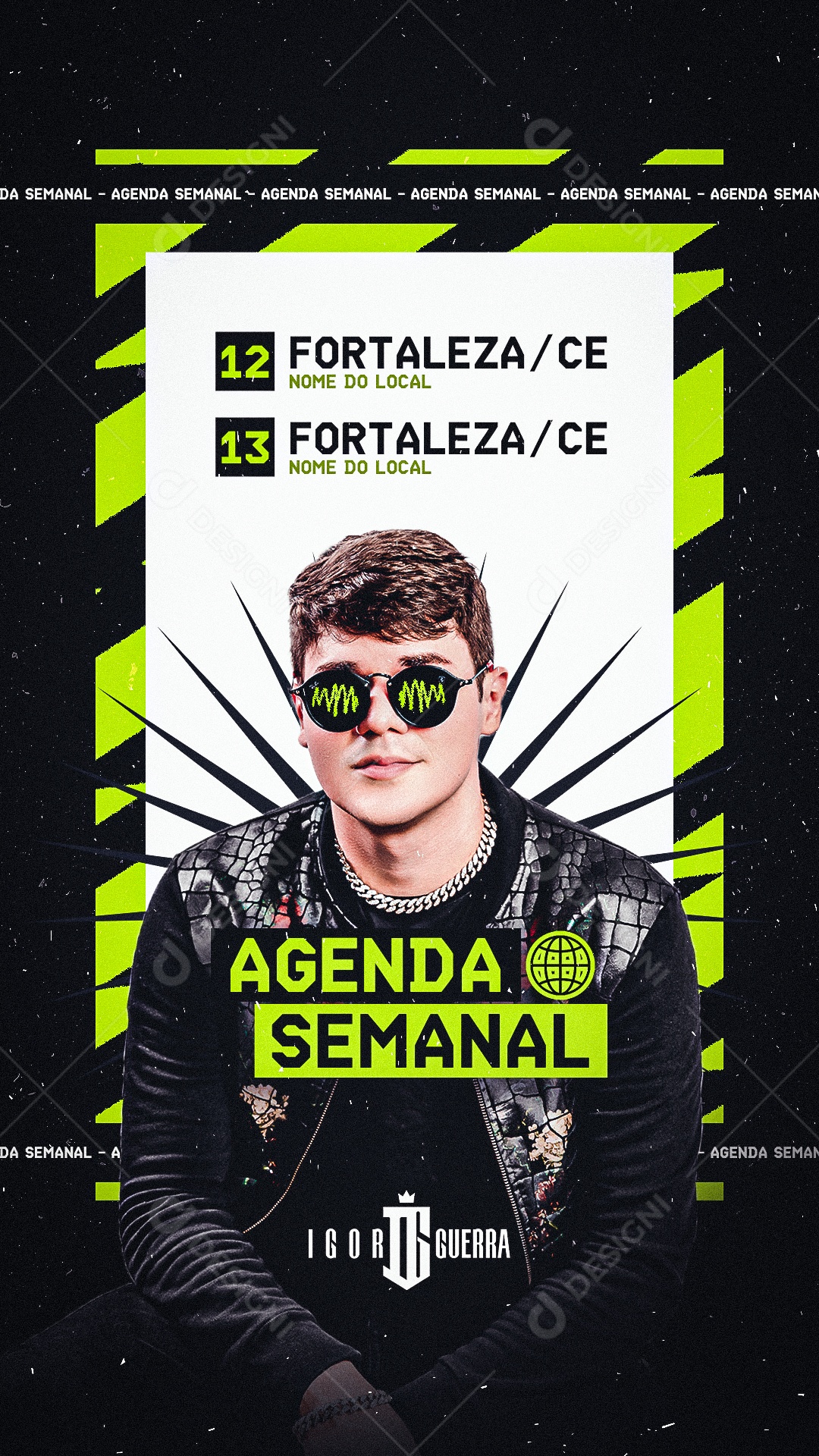 Story Flyer Agenda Guerra Igor Guerra Social Media PSD Editável