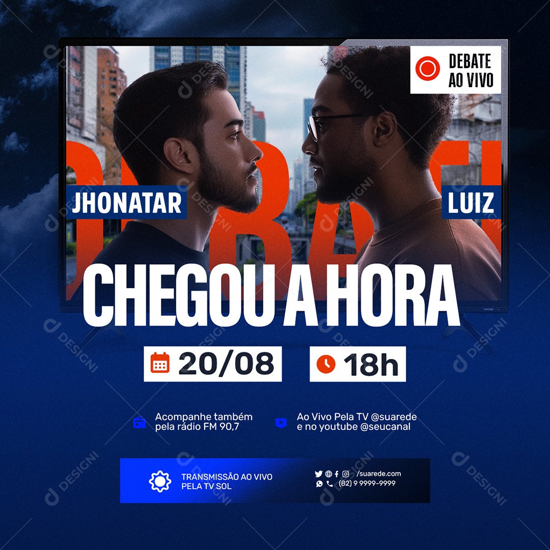 Politica Debate 2024 Chegou a Hora Social Media PSD Editável