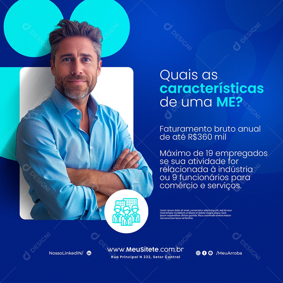 Contabilidade Social Media PSD Editável