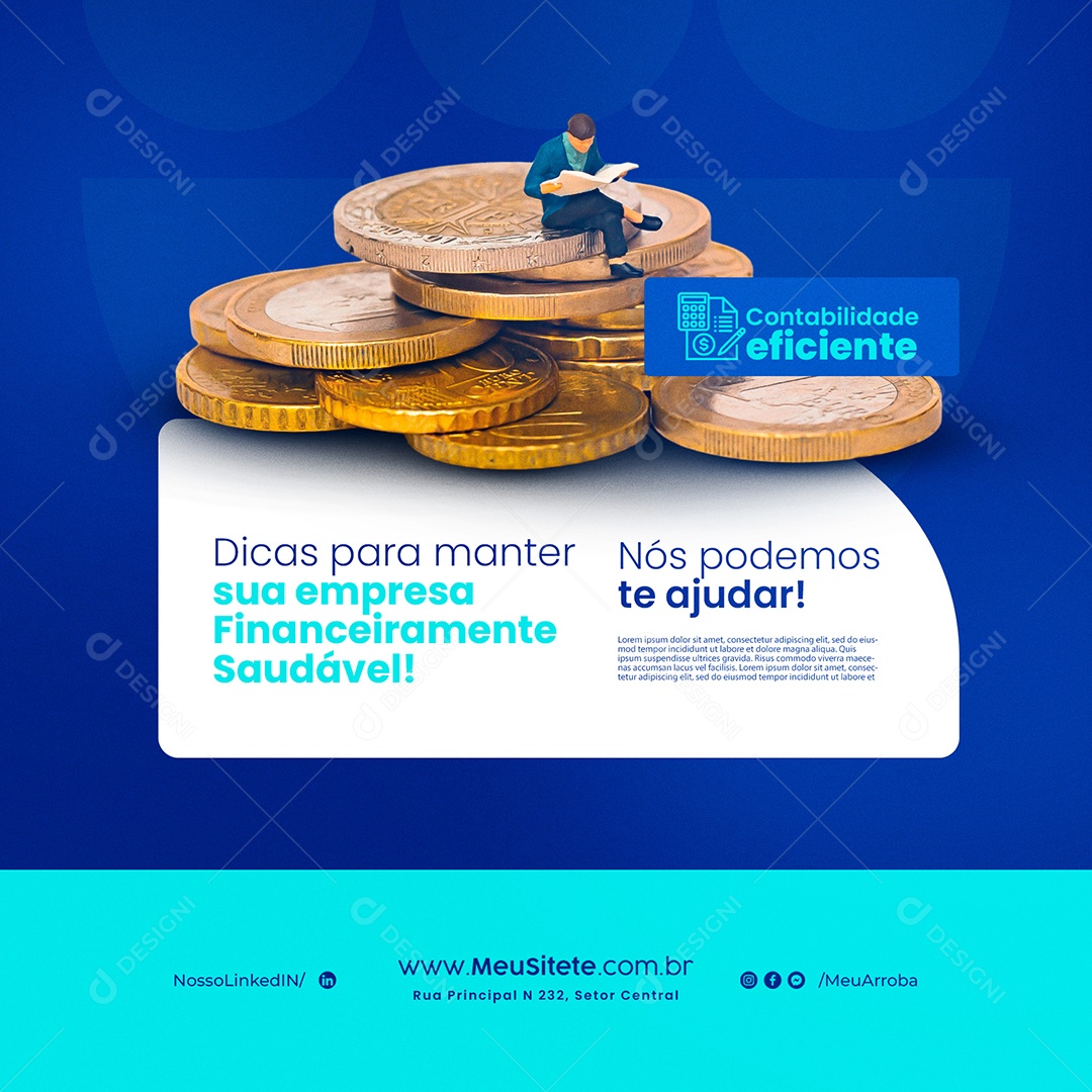 Contabilidade Nós Podemos te Ajudar Social Media PSD Editável