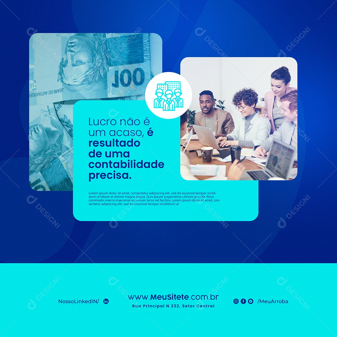 Contabilidade Social Media PSD Editável