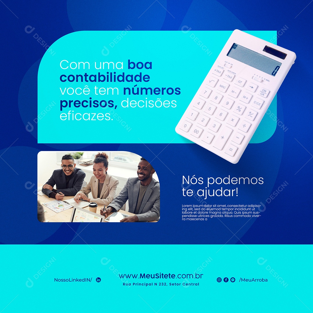 Contabilidade Social Media PSD Editável
