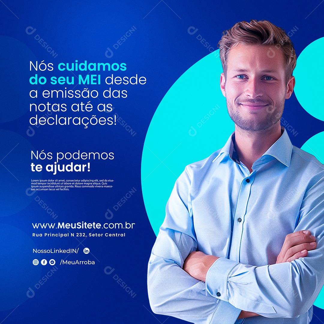 Contabilidade Social Media PSD Editável