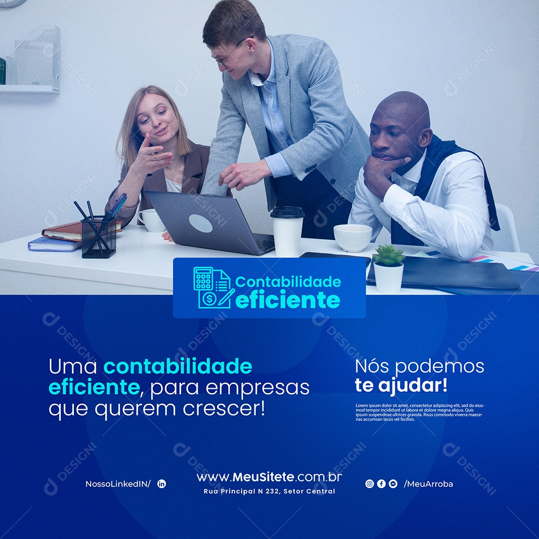 Contabilidade Social Media PSD Editável