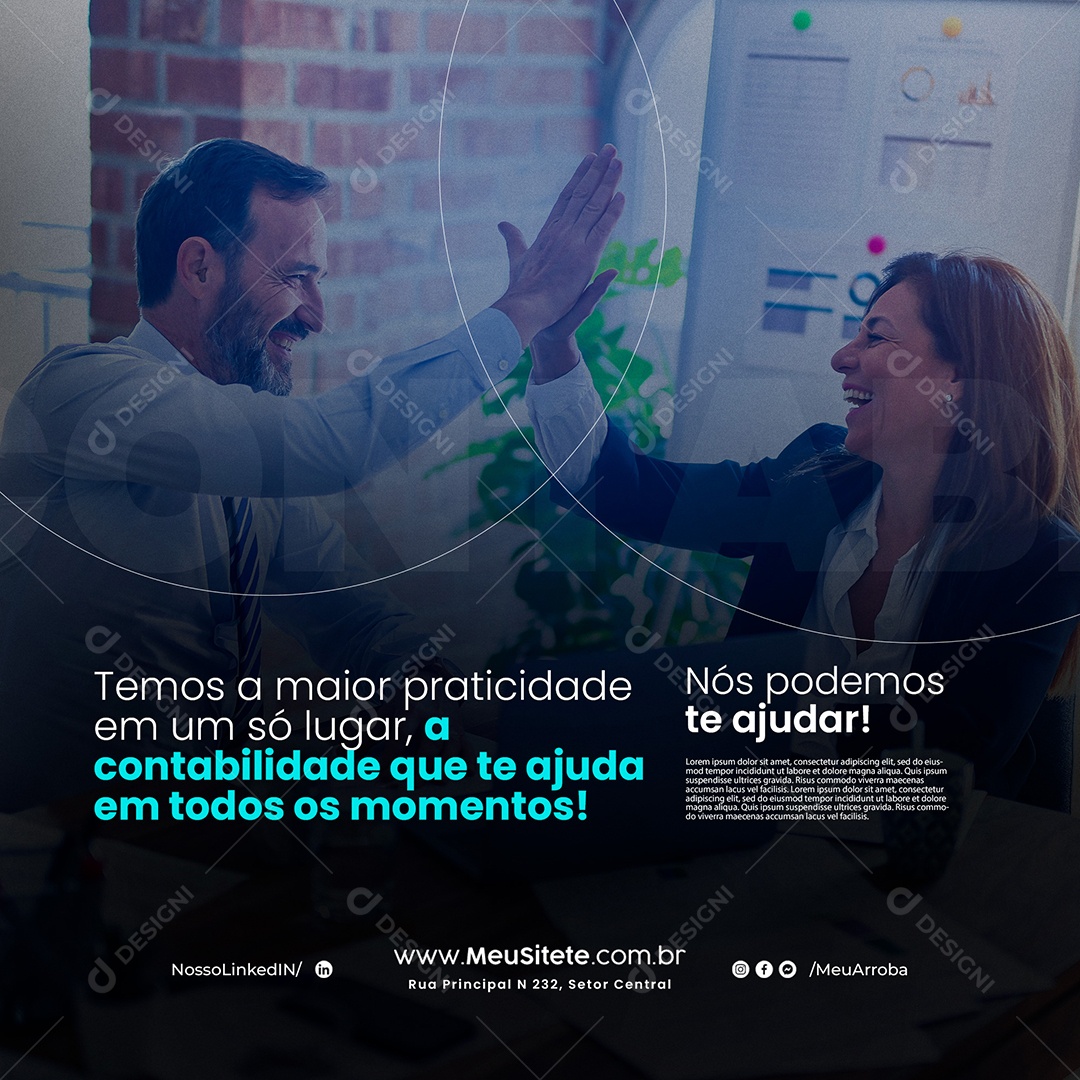 Contabilidade Social Media PSD Editável