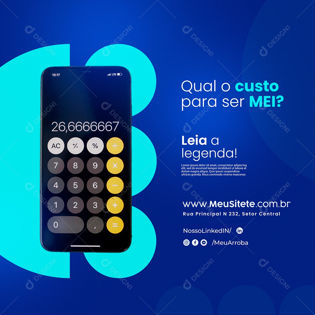 Contabilidade Social Media PSD Editável