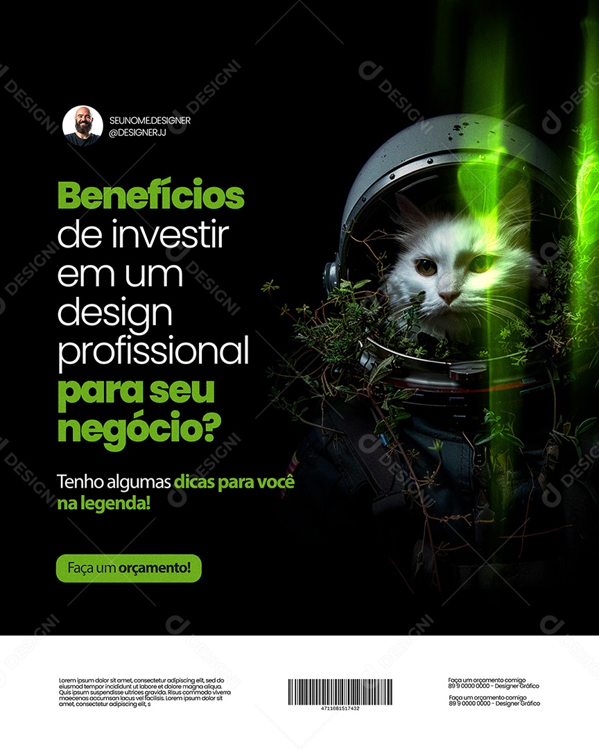 Benefícios de Investir Em Um Designer Social Media PSD Editável