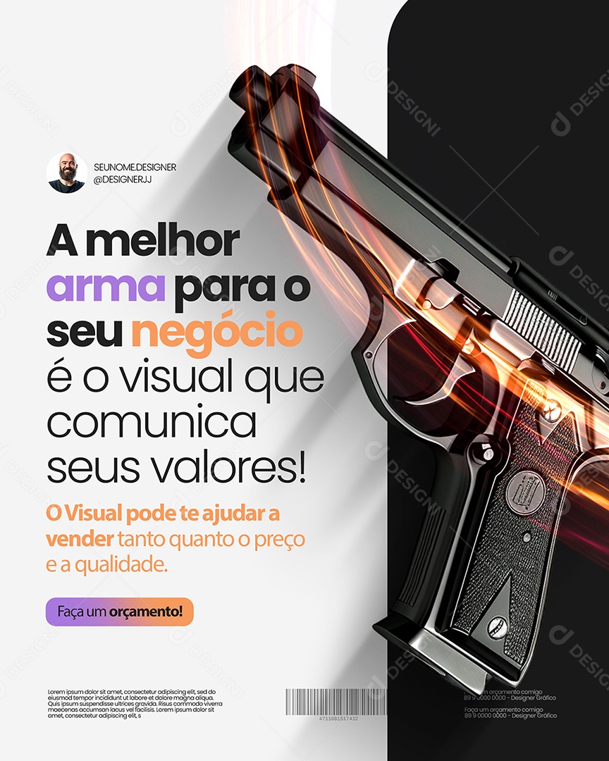 Designer Gráfico Social Media PSD Editável
