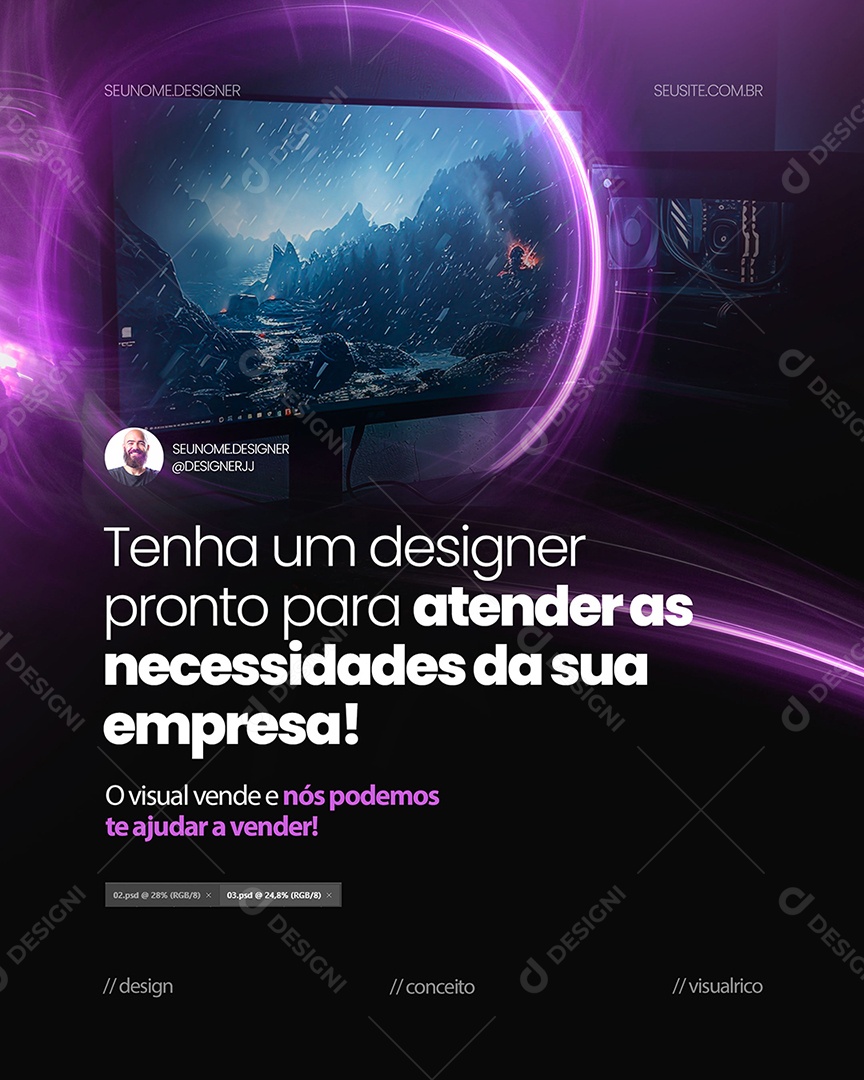 Designer Gráfico Social Media PSD Editável