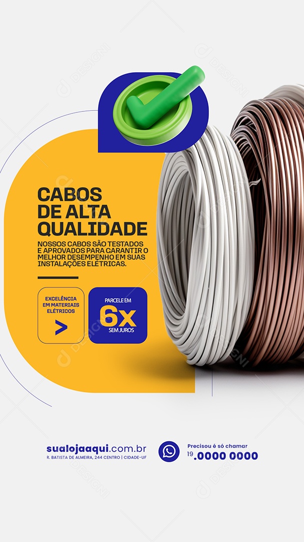 Story Cabos de Alta Qualidade Social Media PSD Editável