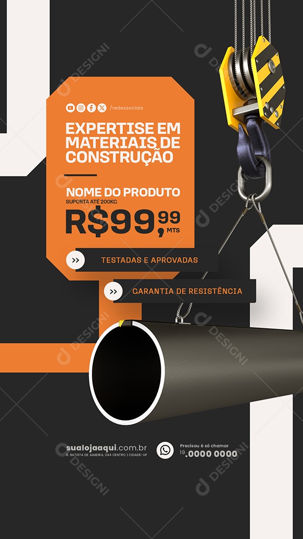 Story Promoção de Armações Metálicas Social Media PSD Editável