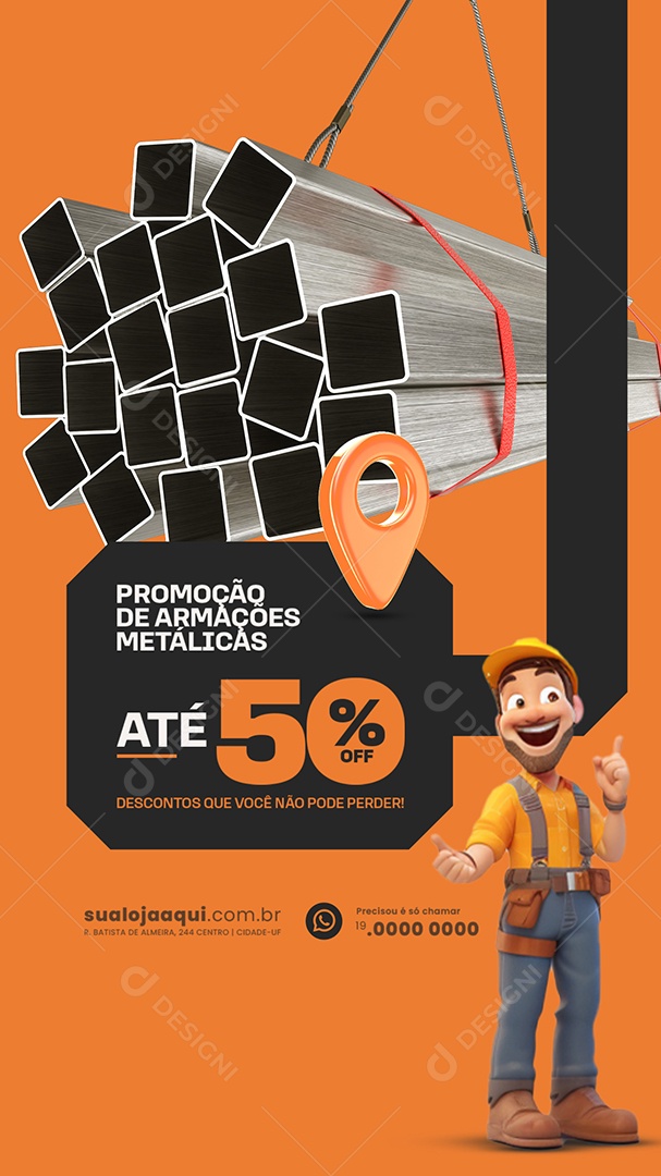 Story Promoção de Armações Metálicas Social Media PSD Editável