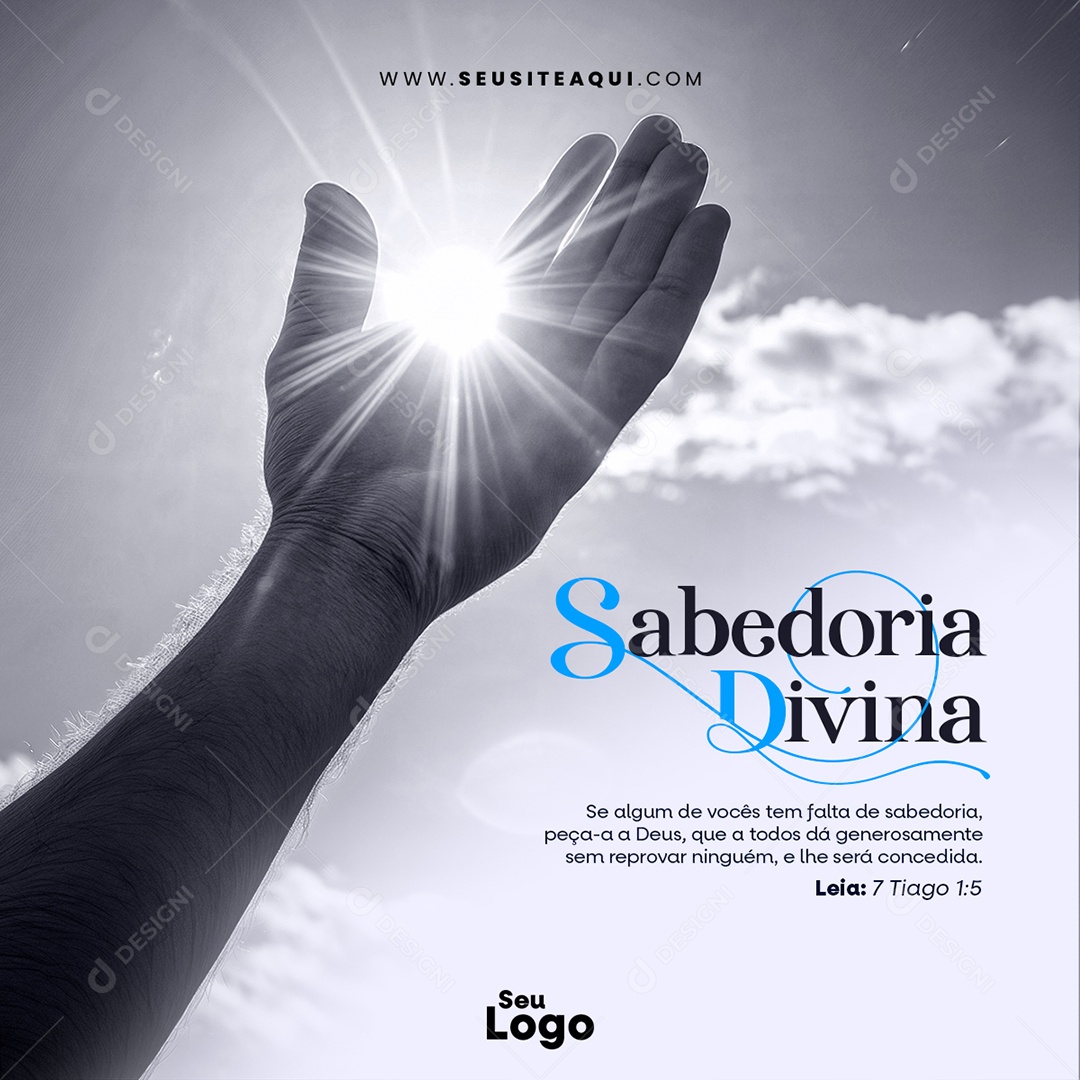 Feed Sabedoria Divina Social Media PSD Editável