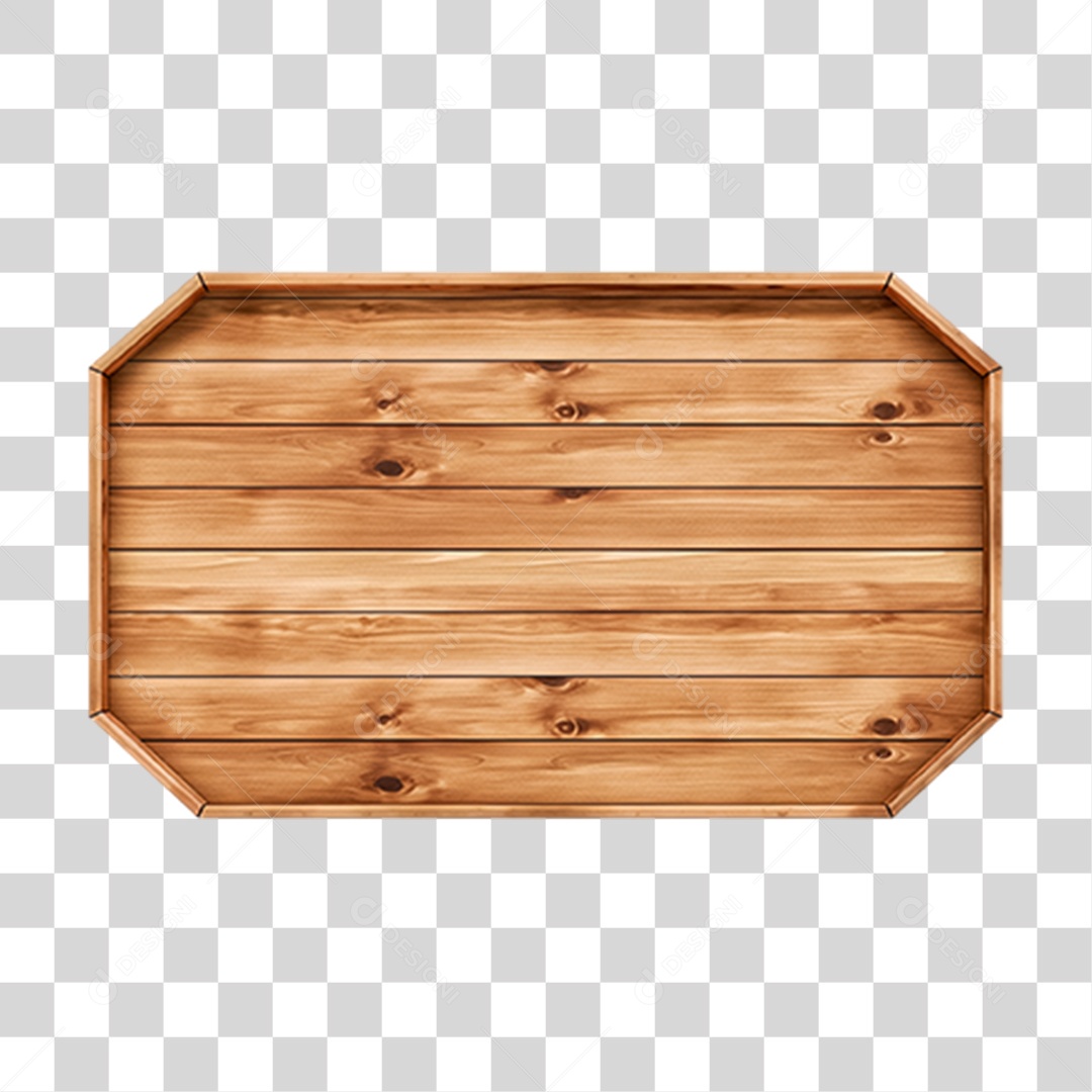 Placa de Madeira PNG Transparente