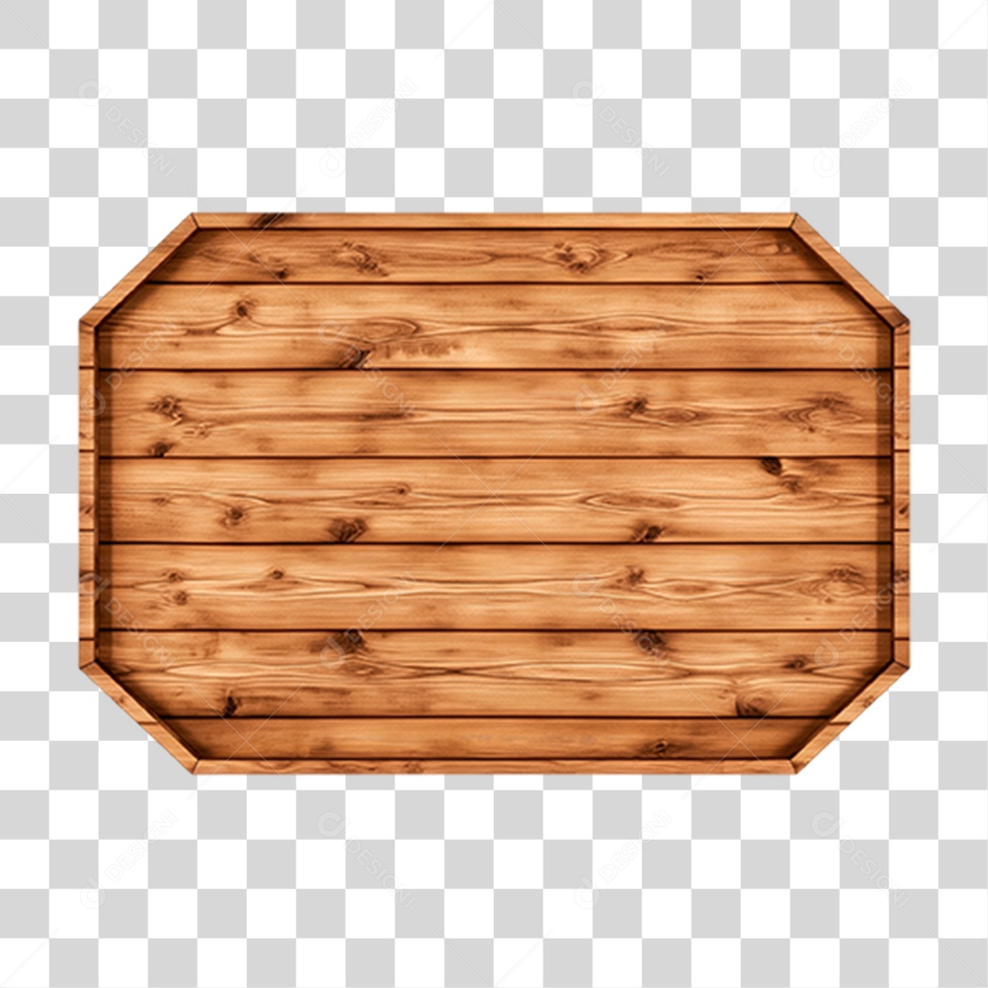 Placa de Madeira PNG Transparente