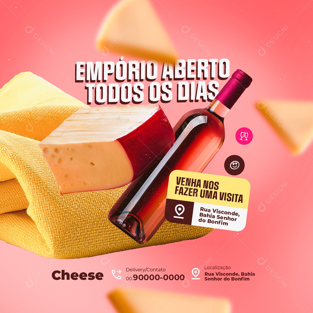 Empório Abertos Todos os Dias Social Media PSD Editável