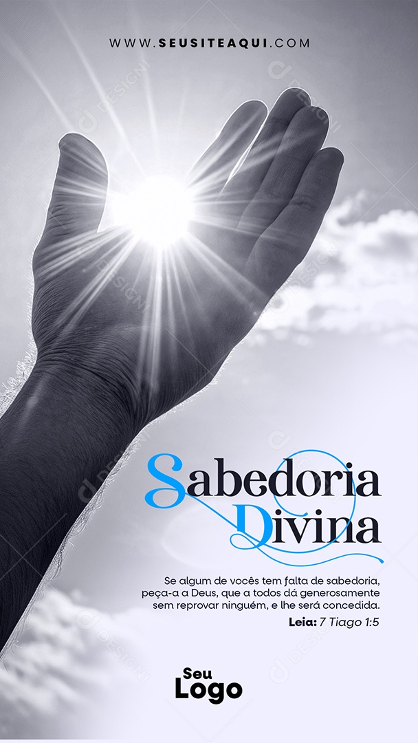 Story Sabedoria Divina Social Media PSD Editável