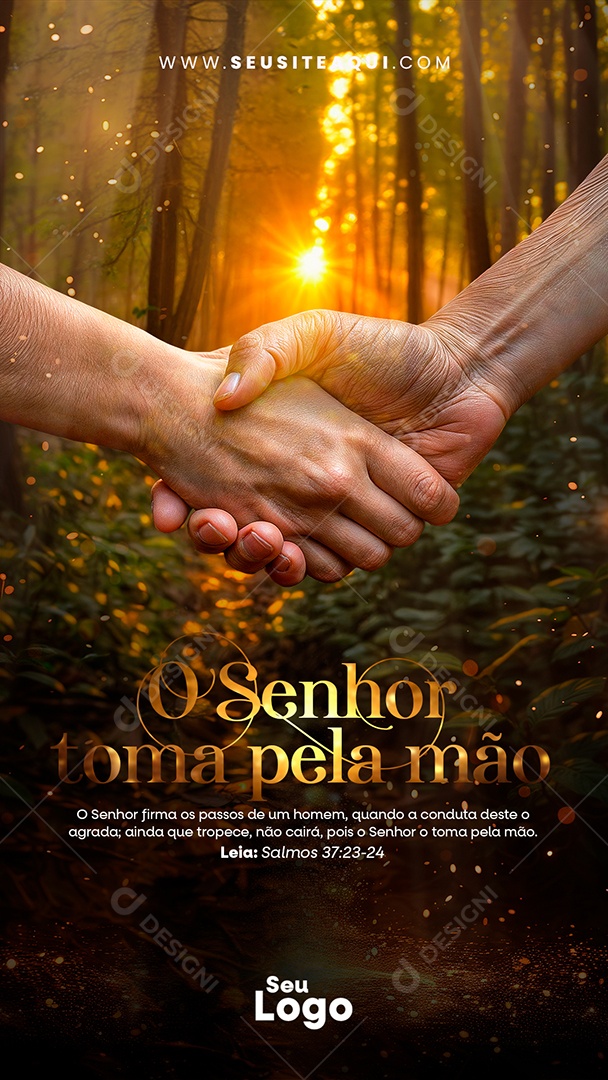 Story O Senhor Toma pela Mão Social Media PSD Editável