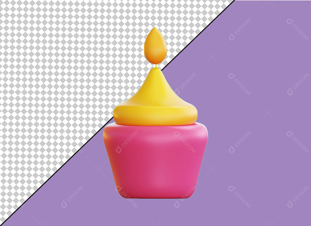 Vela Elemento 3D para Composição PSD