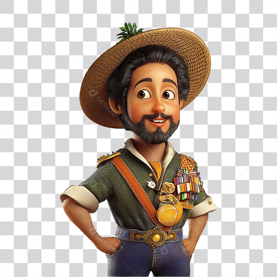 Personagem Estilo Desenho Animado Dom Pedro PNG Transparente