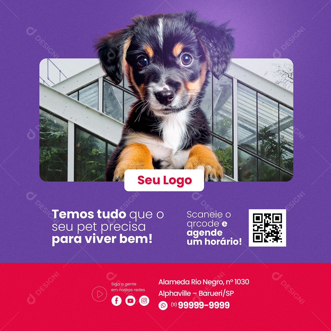 Pet Shop Social Media PSD Editável