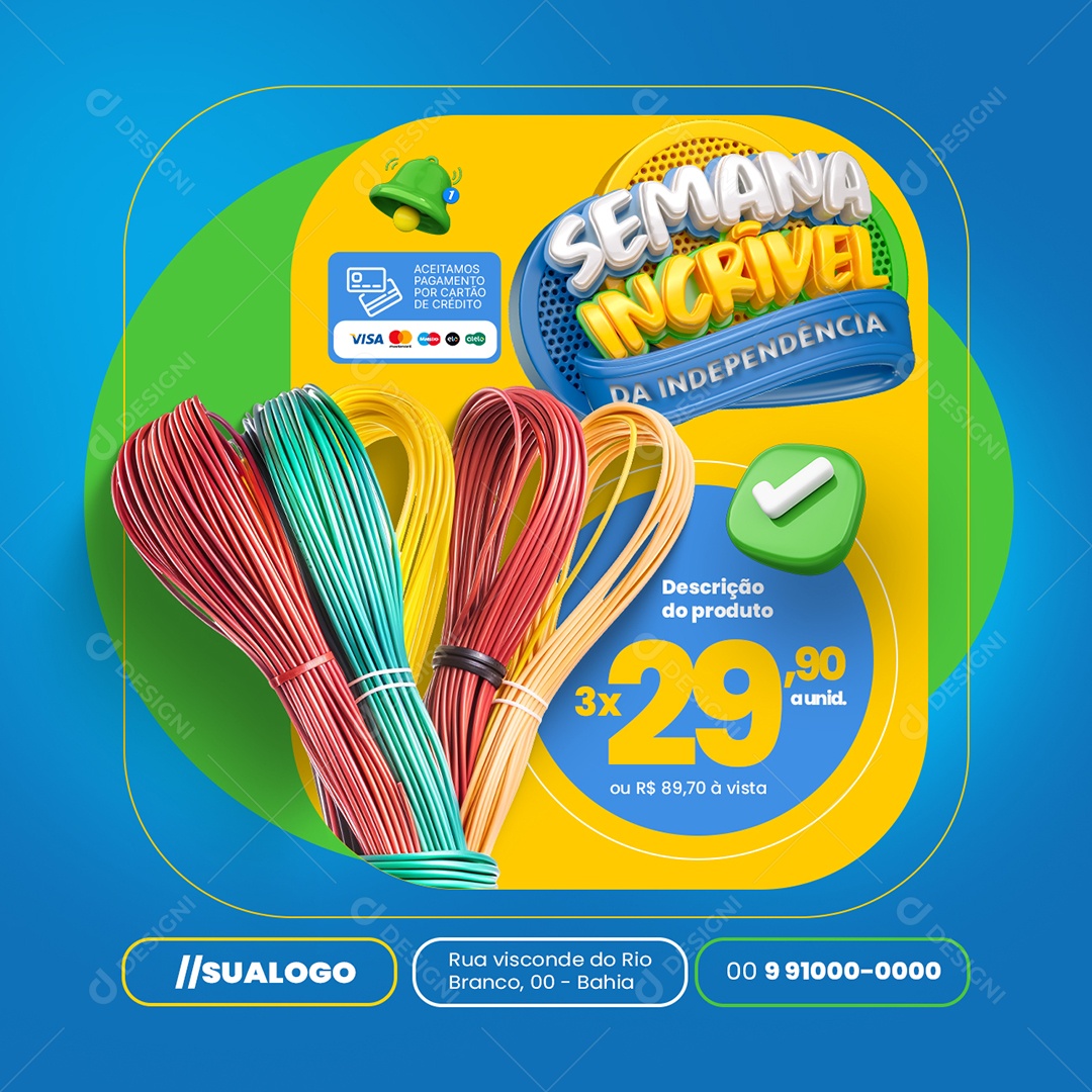 Semana Incrível da Independência Social Media PSD Editável