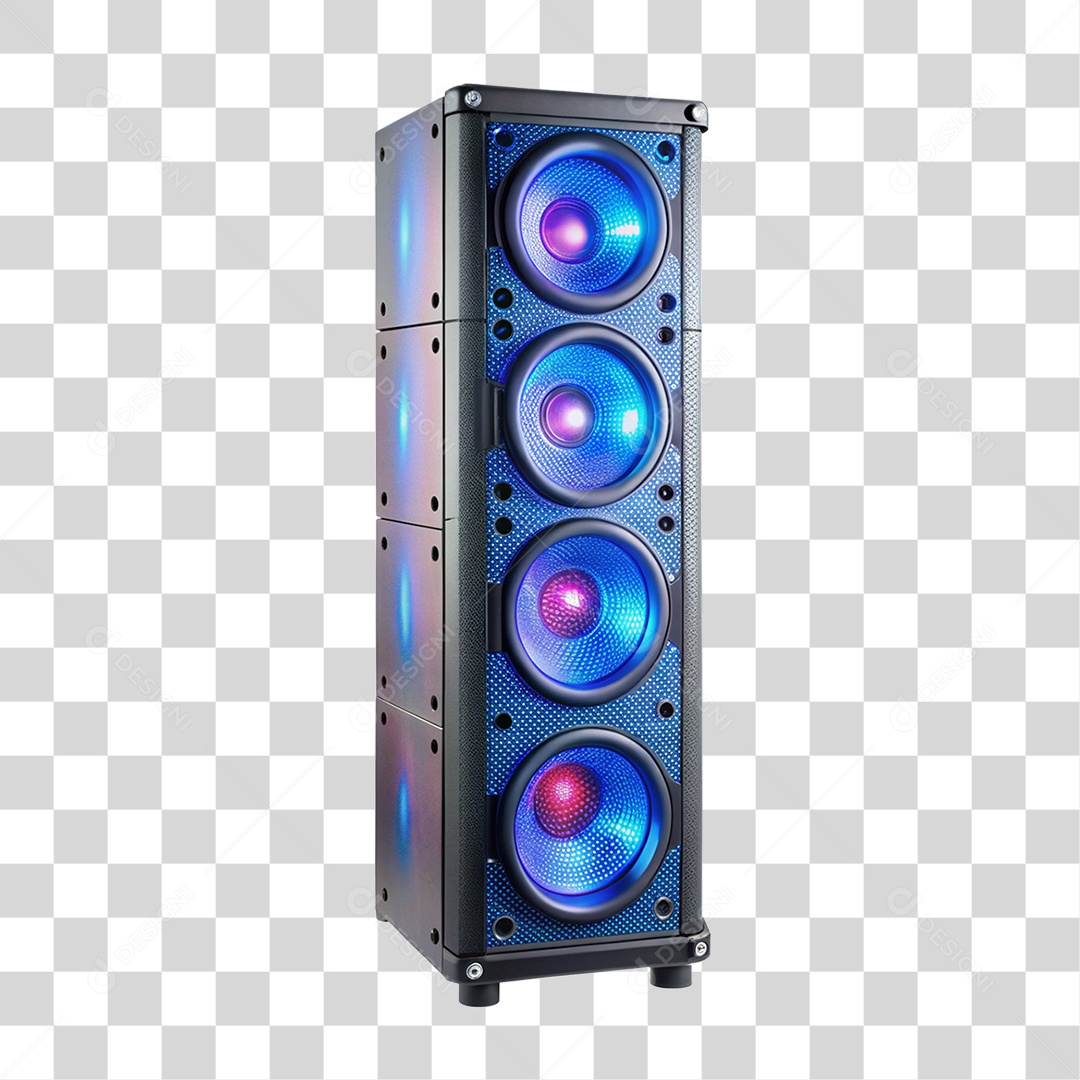 Elemento 3D Caixa de Som Alto Falantes PNG Transparente